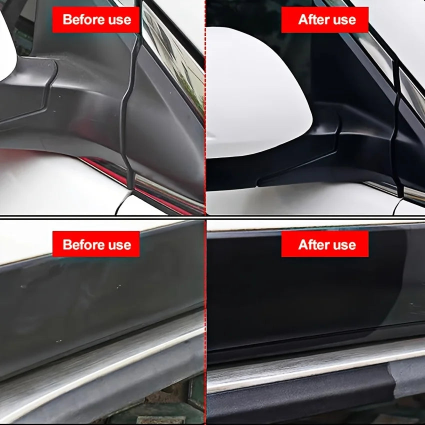 Plastic Repair, Rubber Black Gloss Paste, Tire Black Polish for Exterior and Interior Restoration of Cars, Bumpers, Mirrors Oasis Select