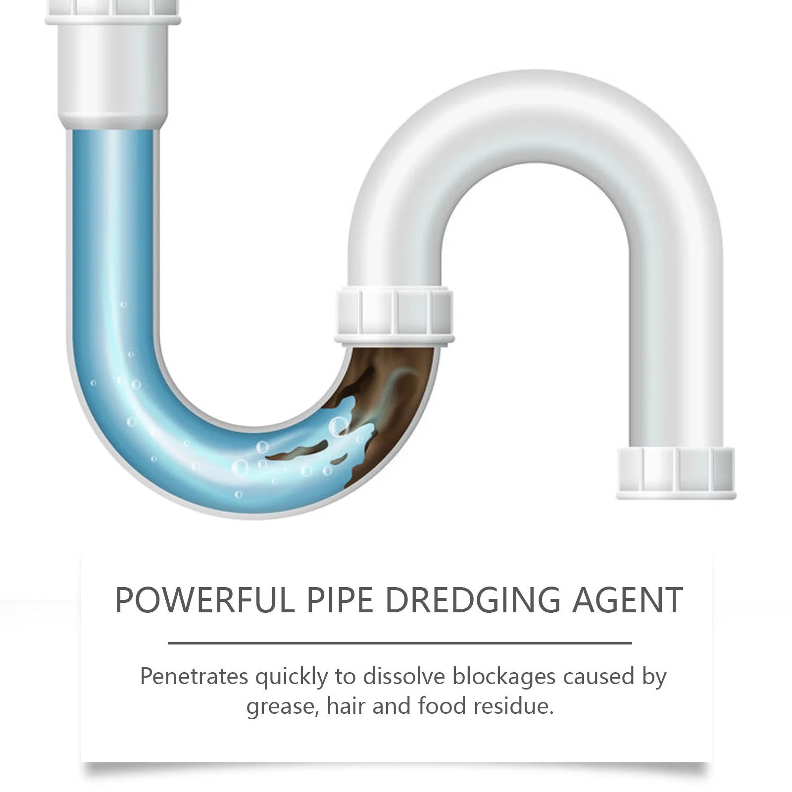 Pipeline Dredging Agent Remove Stubborn Oil Stain Dirt Garbage Residue Unblocked Pipe Prevent Blocking Pipeline Dredging Agent Oasis Select