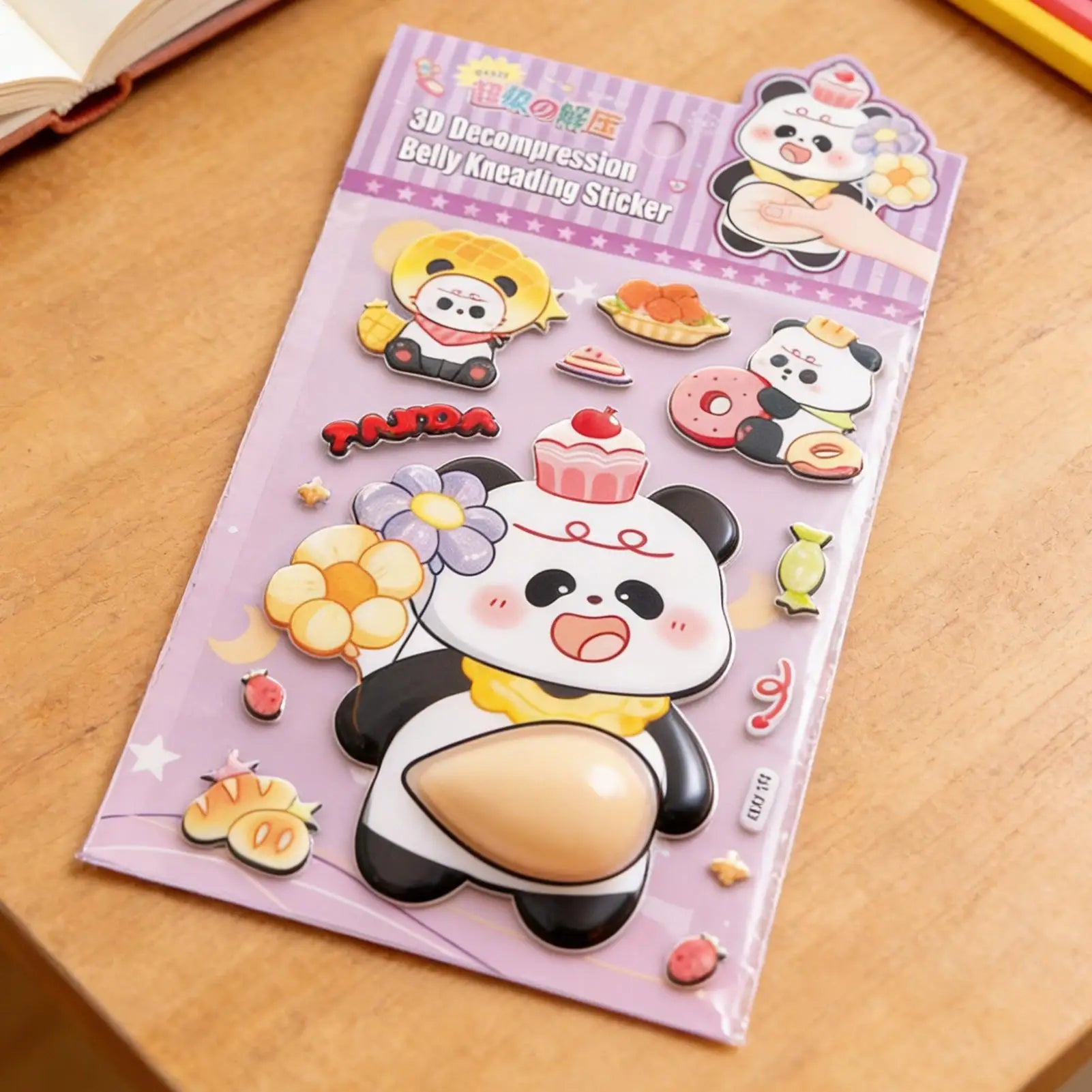 Squishy Stickers Cartoon Soft Cute Belly Pinching and Relaxation Stickers Rabbit Animal Panda Furong Skin 3D Stickers kids Gift Oasis Select