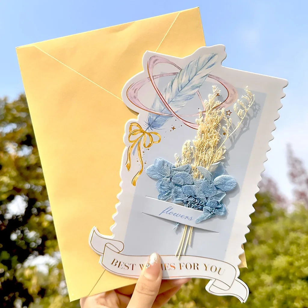3D Dried Flower Standing Greeting Card | DIY Personalized Gift