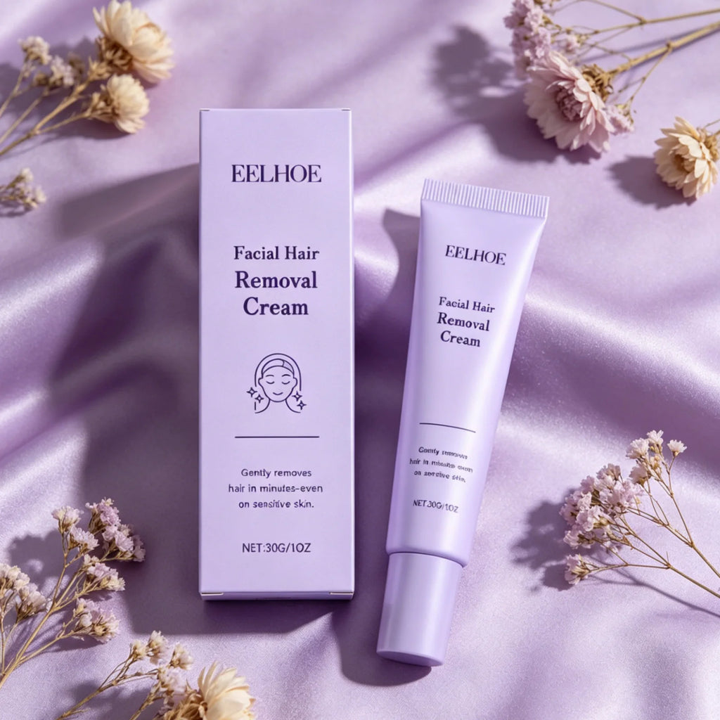 EELHOE Facial Hair Removal Cream – Painless & Gentle Facial Depilatory Cream Oasis Select