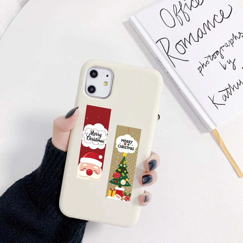 120pcs Christmas Stickers Roll - Cute Santa Polar Bear, Merry Christmas - for Gift Wrapping, Packaging - Paper-Based Oasis Select