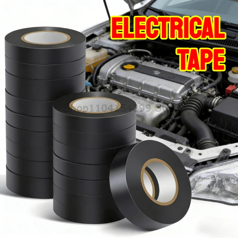 10/100M Black Flame Retardant Electrical Insulation Tape Strong Adhesive Wire Harness Tape for Electrical Wiring Waterproof Tape Oasis Select