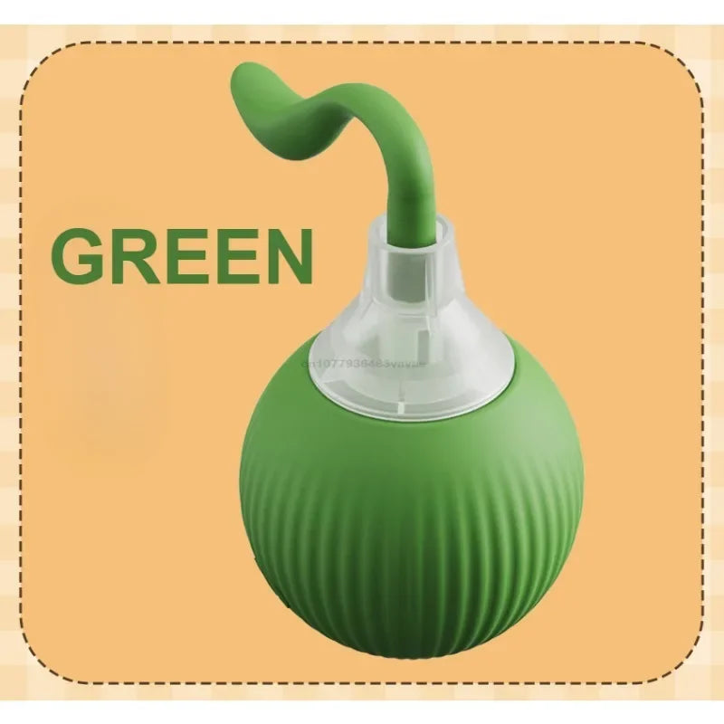 Cat Toys Interactive Ball Cat Accessories Interactive Cat Ball Kitten CatBall Toys Electronic Automatic Rolling Magic Ball Oasis Select Tail-Green