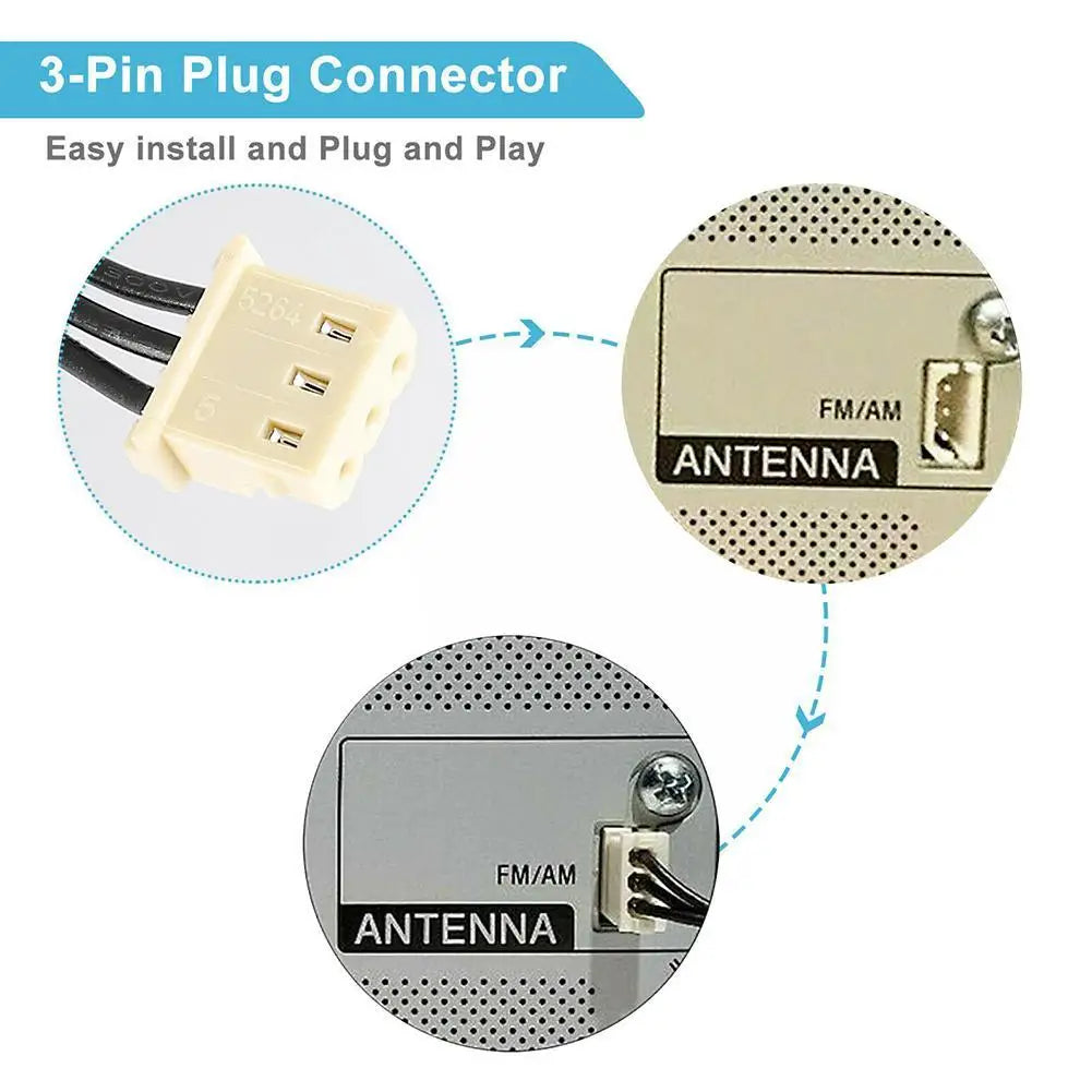 Mini FM AM Loop Antenna 360° Signal for Hi-Fi Stereo Systems