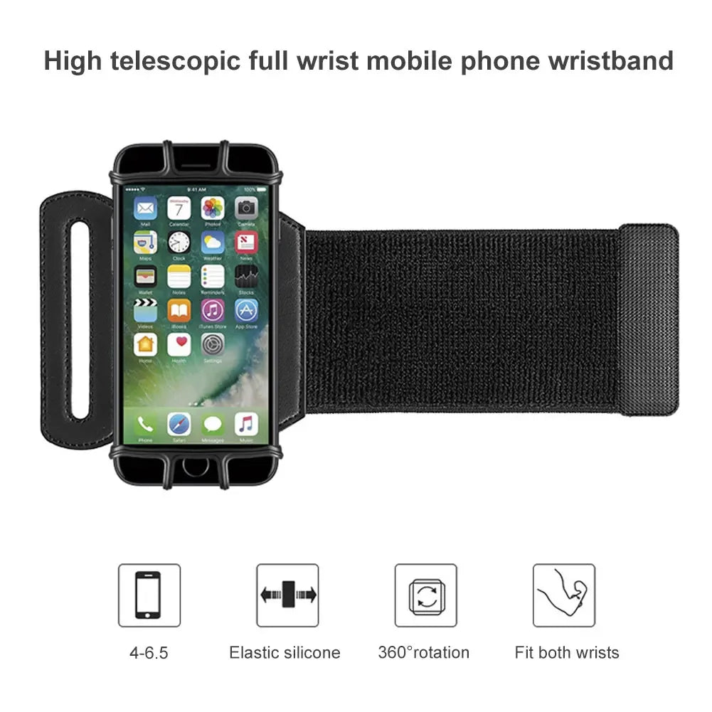 Sports Armband Phone Holder – 4"–6.5" Running & Cycling Wristband