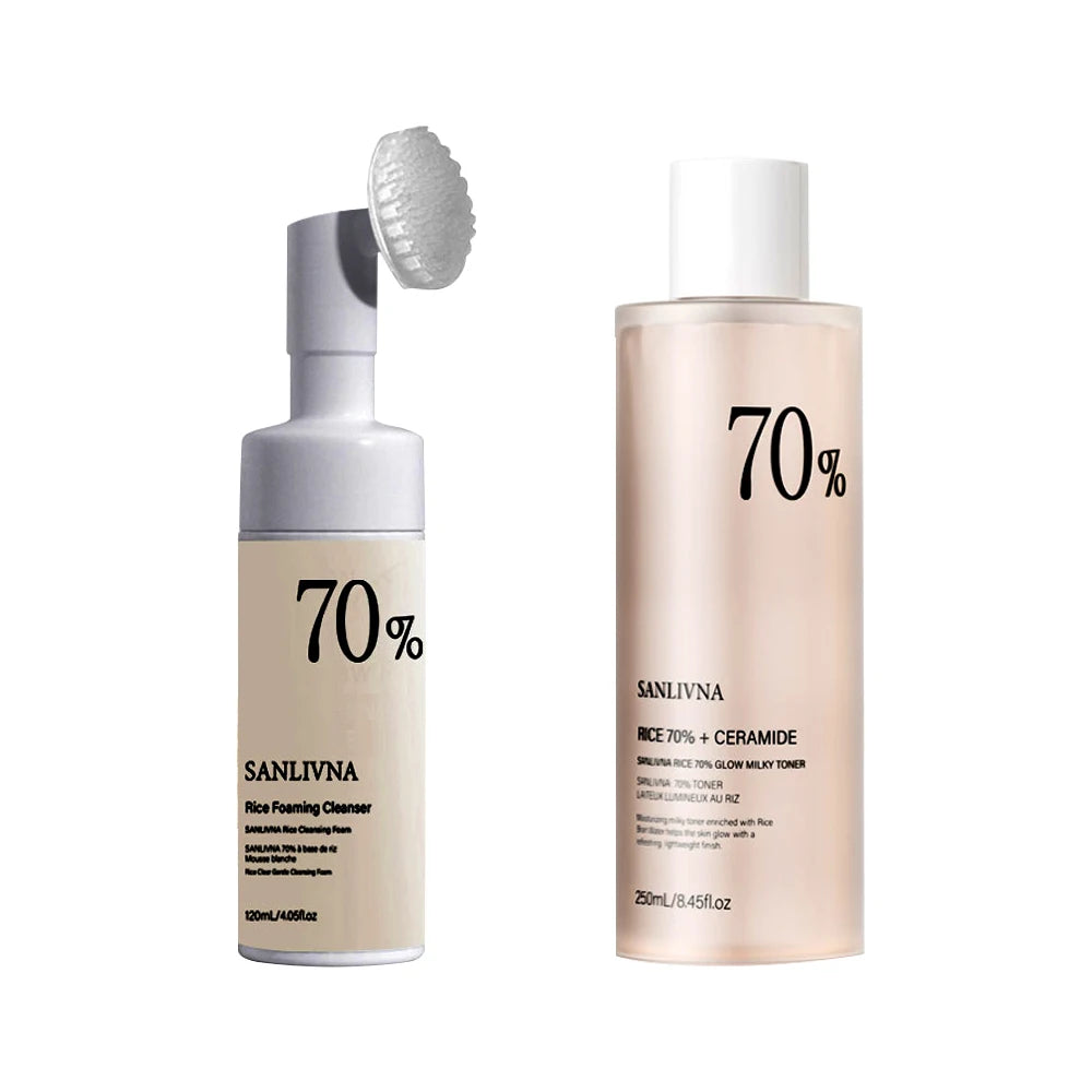 SANENDI Rice Toner Set – 70% Rice Extract & Niacinamide Skincare Set Oasis Select A-1