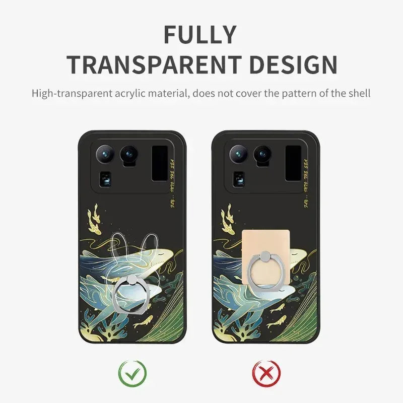 1/2/3/4pcs Transparent Cute Animal Round Phone Stand Foldable 360 Rotating Mobile Phone Ring Holder Smart Phone Accessories Oasis Select