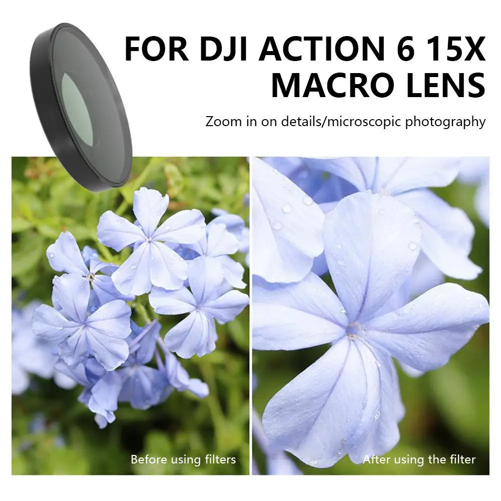 15X Macro Lens for DJI Osmo Action 6 – HD Close-Up Photography