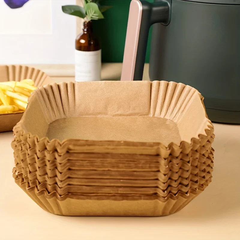 50/100pcs Square Silicone Oil Paper Mini Air Fryer Liner Suitable For Most Air Fryers Non Stick Air Fryer Oasis Select