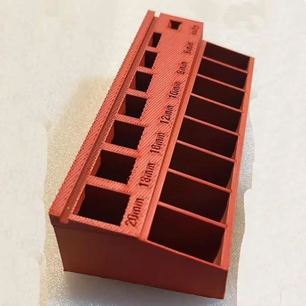 New With 7 Measuring Slots M3 Bolt Sorter Portable Practical Screw Toolbox Organizer Screw Length Sorter Tray Nails Oasis Select Red