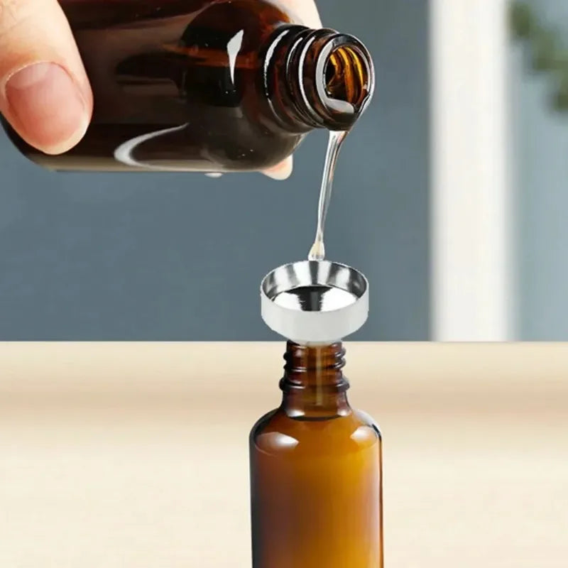 5/10Pcs Stainless Steel Mini Funnel Kitchen Oil Liquid Funnel with Detachable Filter Wide Mouth Funnel for Canning Kitchen Tool Oasis Select