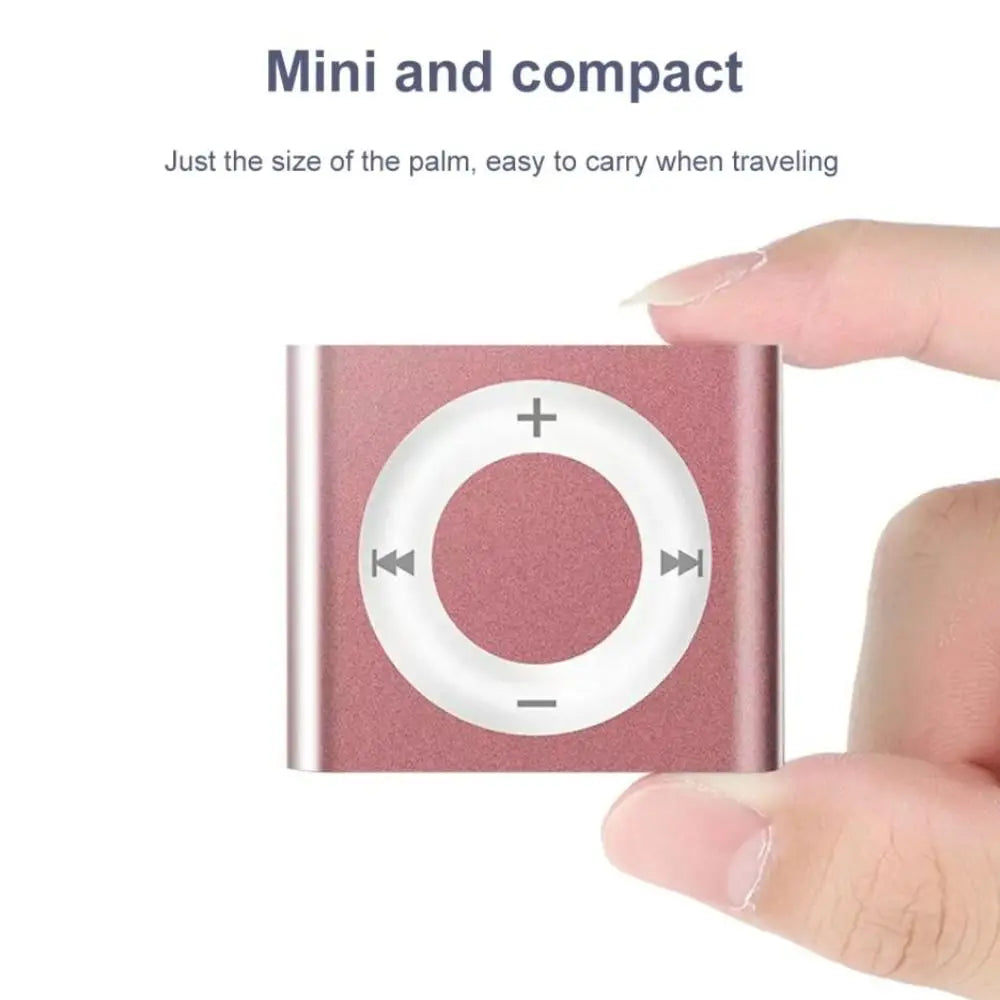 Mini MP3 Music Players Metal Clip-on Build in Speaker 180mAh Touch Tone Rechargeable with Headphone Support TF Card for Students Oasis Select