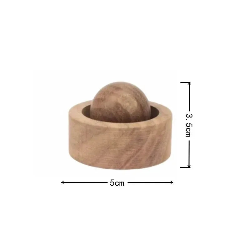 1pc Solid Wood Spherical Essential Oil Diffuser for Home Bedroom Aromatherapy To Eliminate Room Odors and Decoration Oasis Select Black walnut