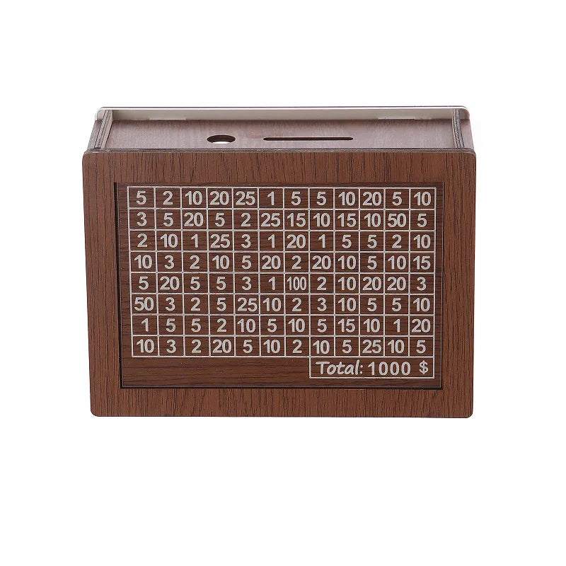 Wooden Money Box with Counter | Vintage Palace-Style Transparent Piggy Bank for Savings Oasis Select 1000 dollar