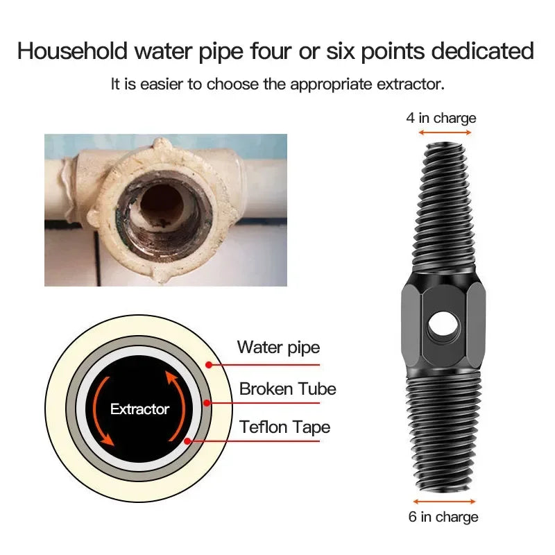 Zimir Double Head Screw Extractor Set – Bolt & Pipe Remover Screw Extractor Set Oasis Select