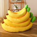 Creative Banana Bed, Cat Bed, Boat-shaped Dog Bed Pad, Detachable and Washable, Warm Pet Bed for All Four Seasons Oasis Select Yellow L 78x48cm