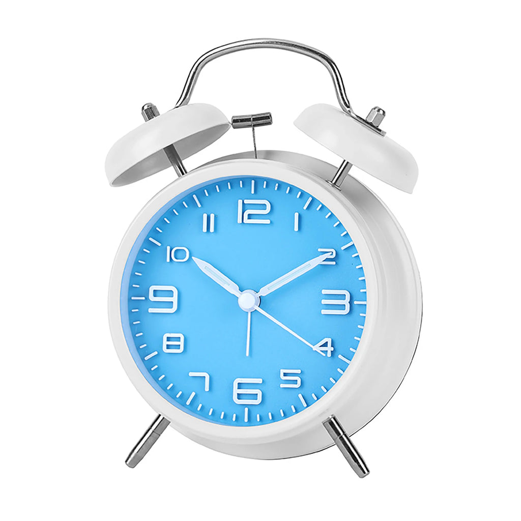 4-Inch Mini Silent Analog Alarm Clock | Bedside & Dorm