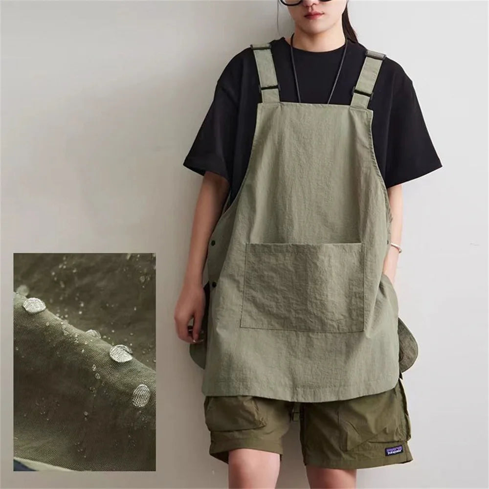 Japanese Waterproof Outdoor Barber, Coffee Shop, Catering Workwear Apron, Unisex Household Kitchen Workwear Oasis Select