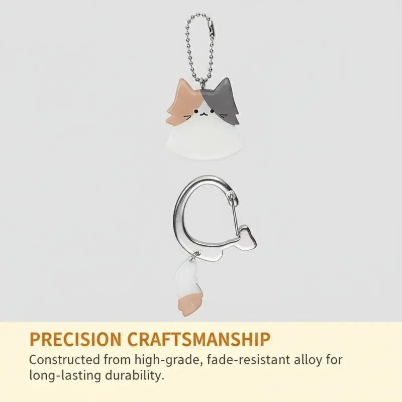 2-Pack Wagging Tail Cat Keychain | Cute Moving Pendant Carabiner Cat Keychain Pendant Oasis Select