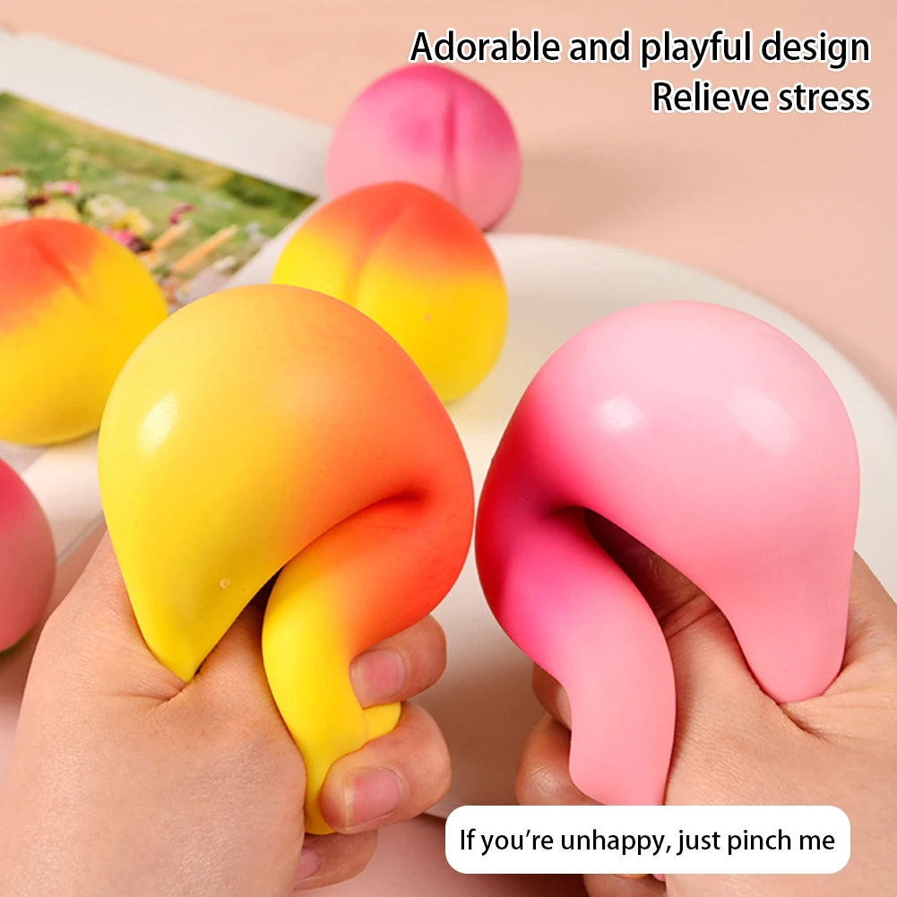 Peach Foam Squeeze Ball – Soft Slow-Rebound Squishy Toy