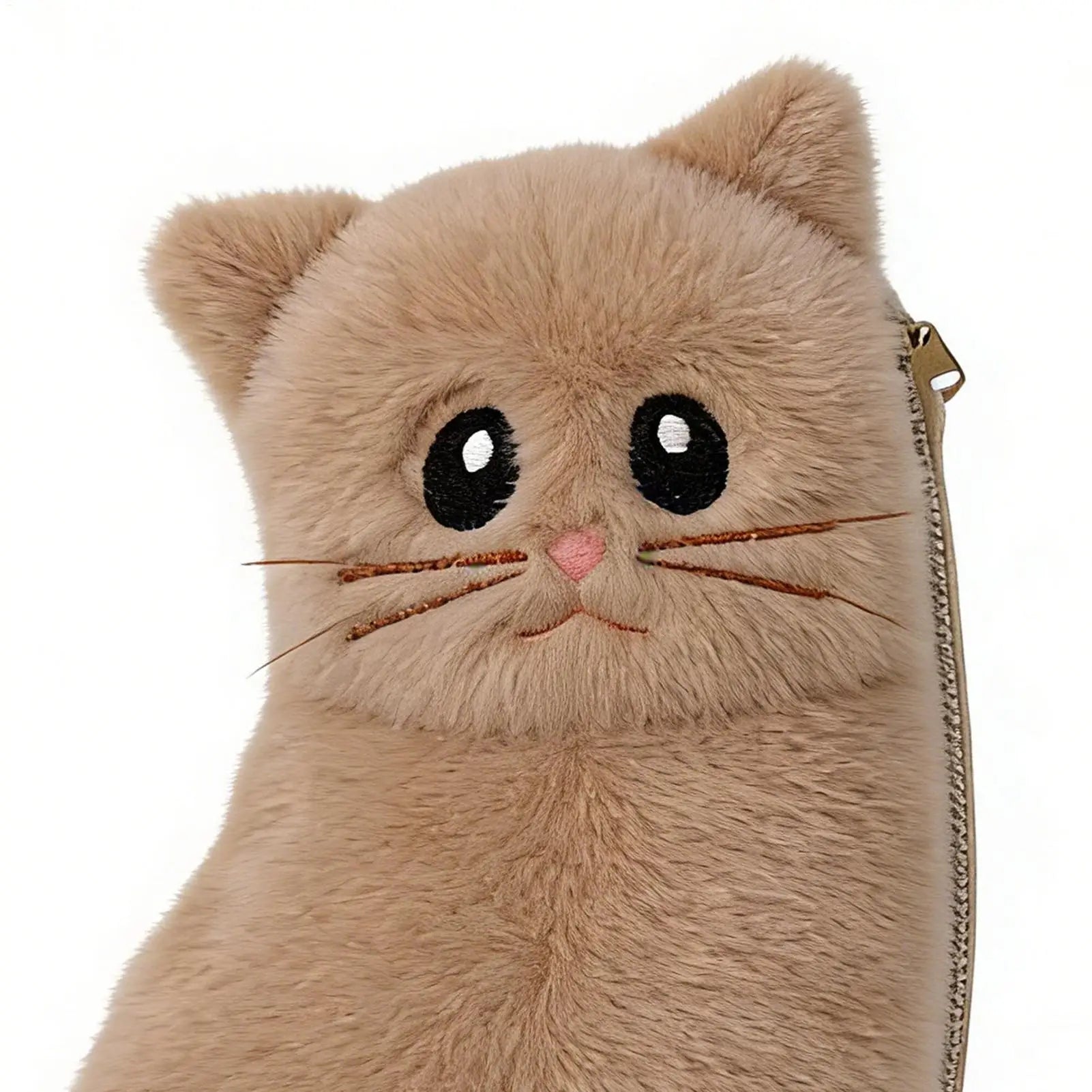 Pencil Case 1PC Cute Plush Cat Pencil Case Small Animal Design Fashion Pen Pouch School Supplies Stationery Box Gift For Kids Oasis Select