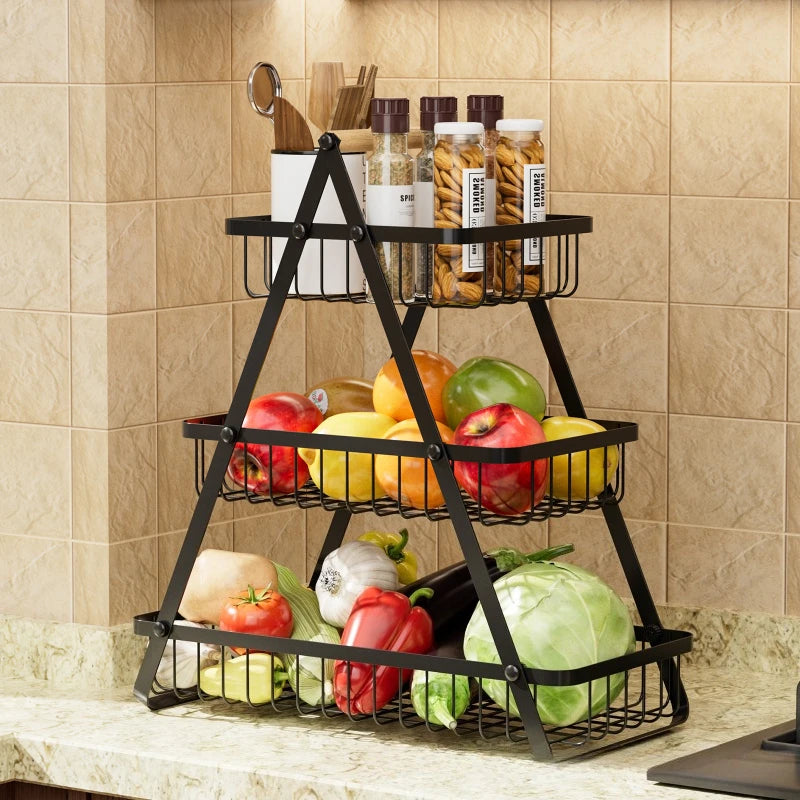 Kitchen Multifunctional Vegetable and Fruit Storage Rack Fruit Plate Snack Vegetable Shelf Portable Candy Tray Fruit Basket Oasis Select