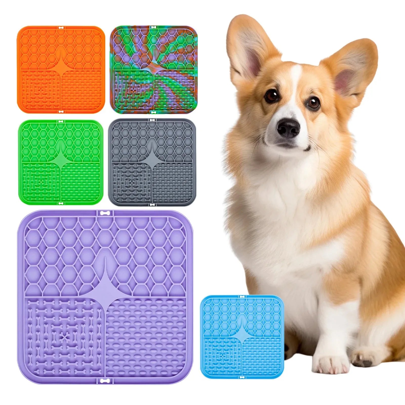 Silicone Dog Lick Mat – Slow Feeder & Bath Anxiety Relief Dog Lick Mat Oasis Select