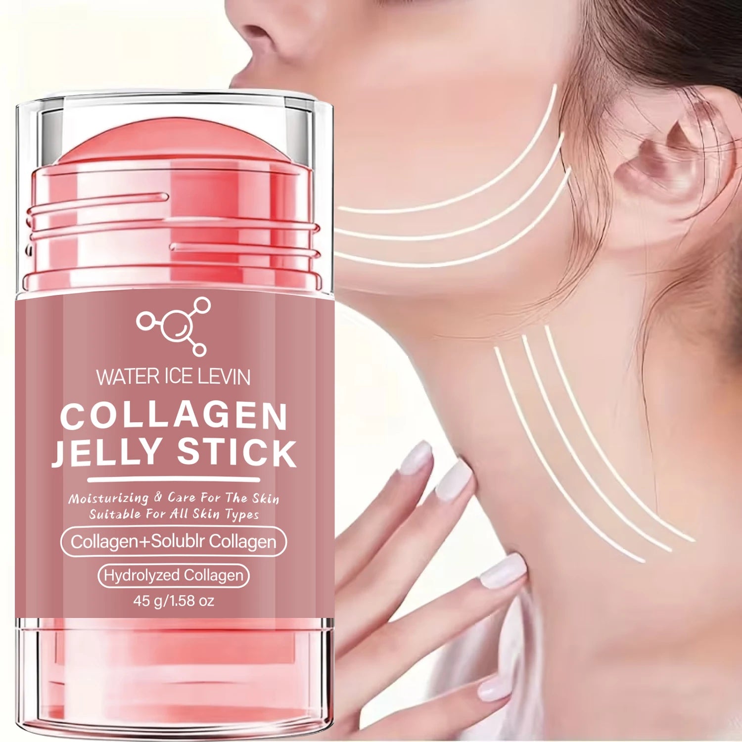 Collagen Jelly Stick 45g – Hyaluronic Acid & Vitamin C Moisturizer