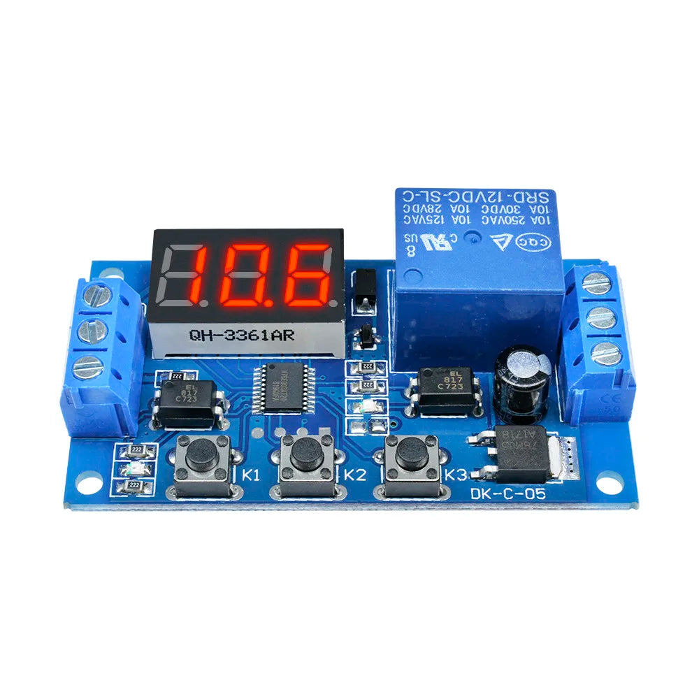 DC 12V Timer Delay Relay Module Cycle Timer Switch Optocoupler Isolation Trigger Timing Delay Relay LED Smart Home Controller Oasis Select 1pcs
