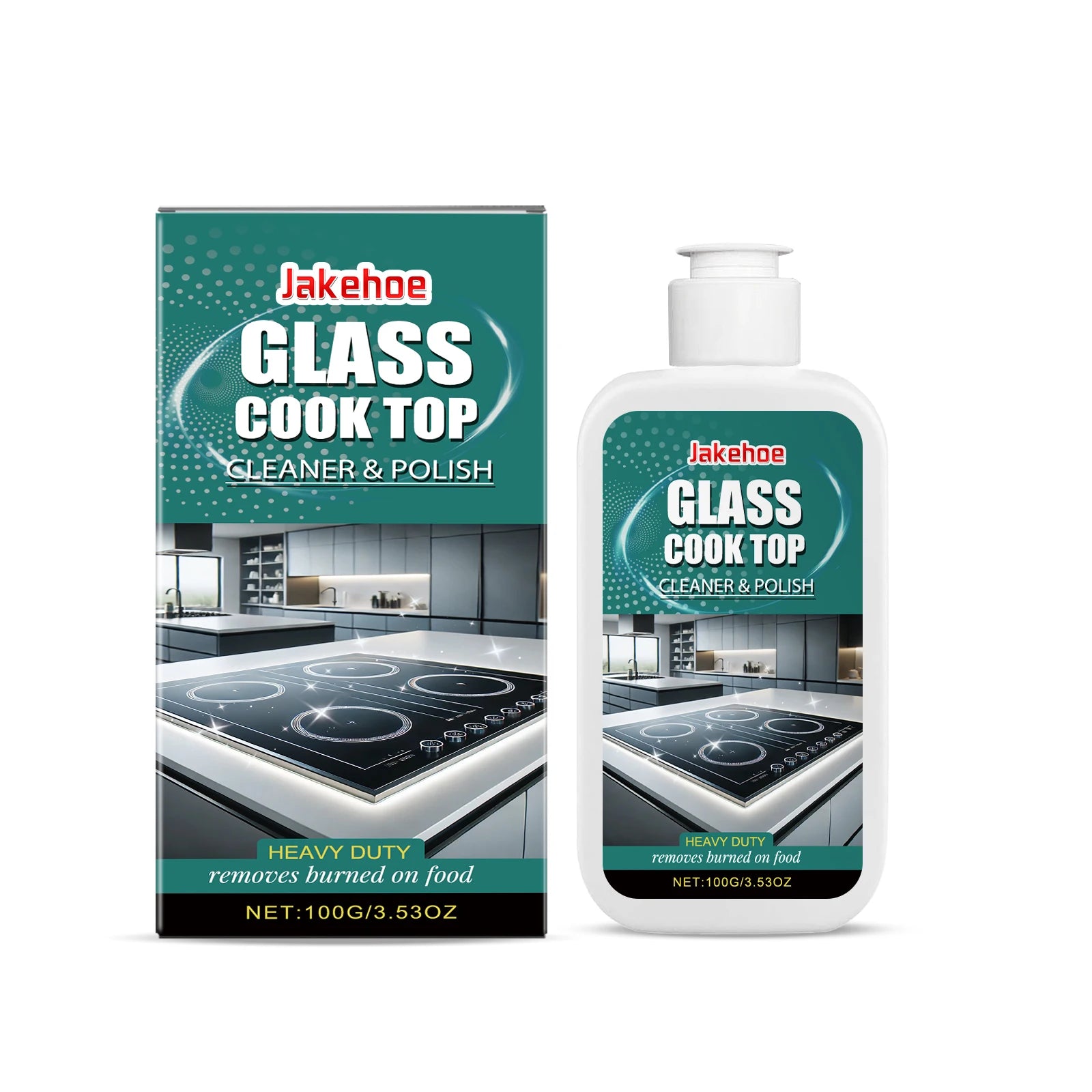 Glass Top Stove Cleaner Polish Remove Stubborn Stains Grease Improves Gloss Repair Scratche Restore Shine for Kitchen Tool 100ml Oasis Select 100g boxed