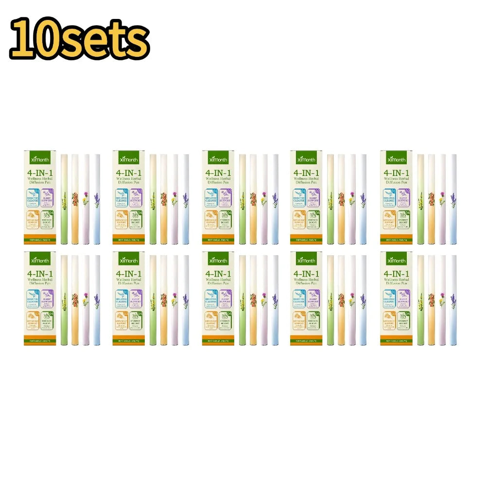 Herbal Diffuser with Mullein/Thyme/Mints Guarana/Green Tea Natural Energy Boost Clear Breathing Support for All Ages Oasis Select 10pcs