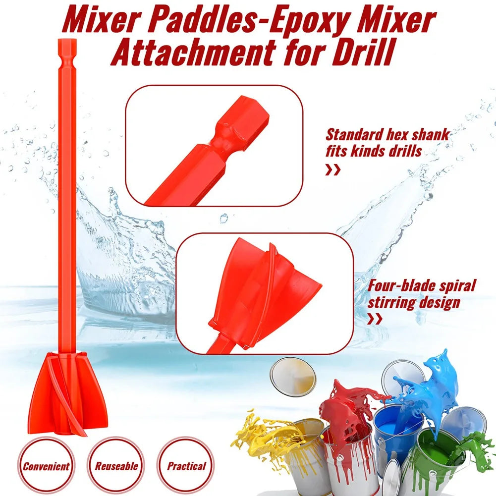 LIKE WISH 12 Pieces Epoxy Mixer Attachment For Drill Helix Paint Mixer Reusable Resin Mixer Paint Stirrers Drill Attachment Oasis Select