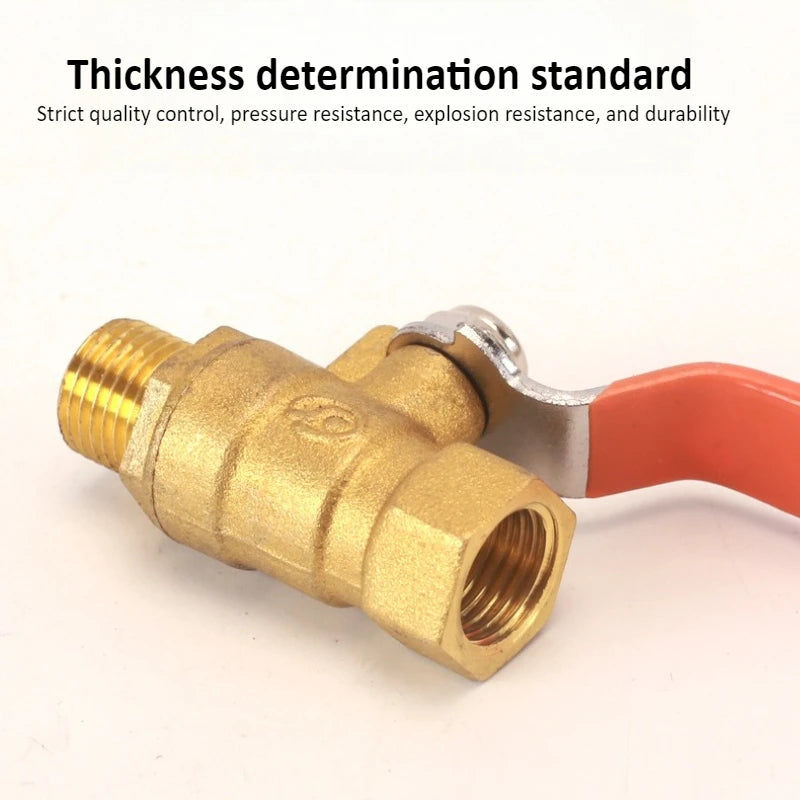 Brass Long Rod Ball Valve 1/8 "1/4" 3/8 "1/2" 3/4 "1 Inch Internal/external Thread Connector Adapter Copper Pipe Connector Oasis Select