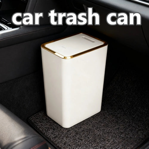 10L Odor Proof Trash Can with One-Touch Modern Design Durable Plastic Bathroom Kitchen Bin Space Saving Leakproof Oasis Select