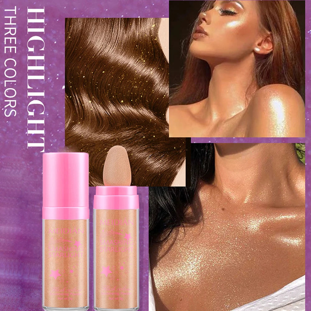 Waterproof Shimmer Highlighter Powder – Body & Hair Glow Shimmer Highlighter Powder Oasis Select