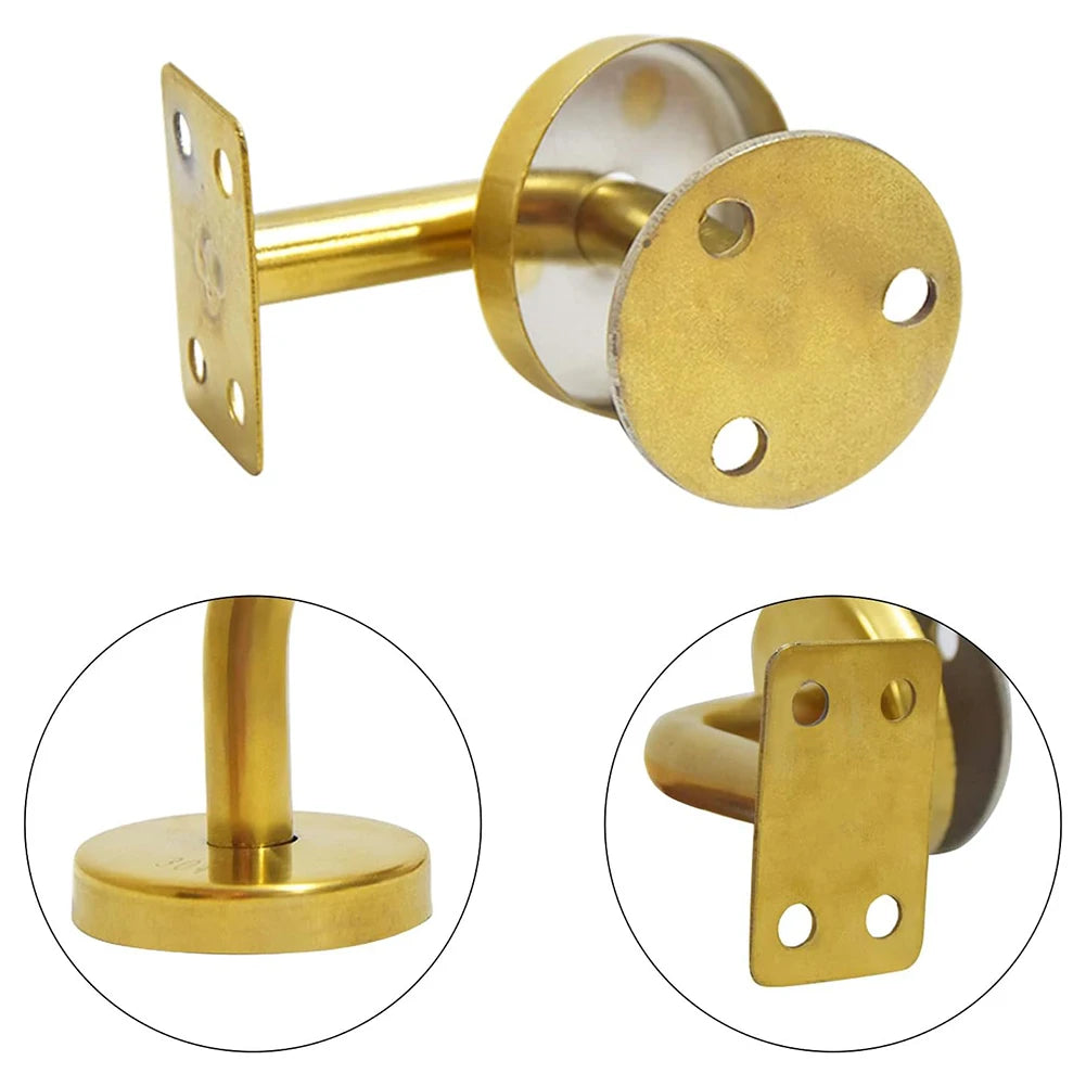 Stair Handrail Brackets Gold Handrail Bannister Support Stair Rail Bracket Balustrade Wall Mounted Balustrade Hardware Tools Oasis Select