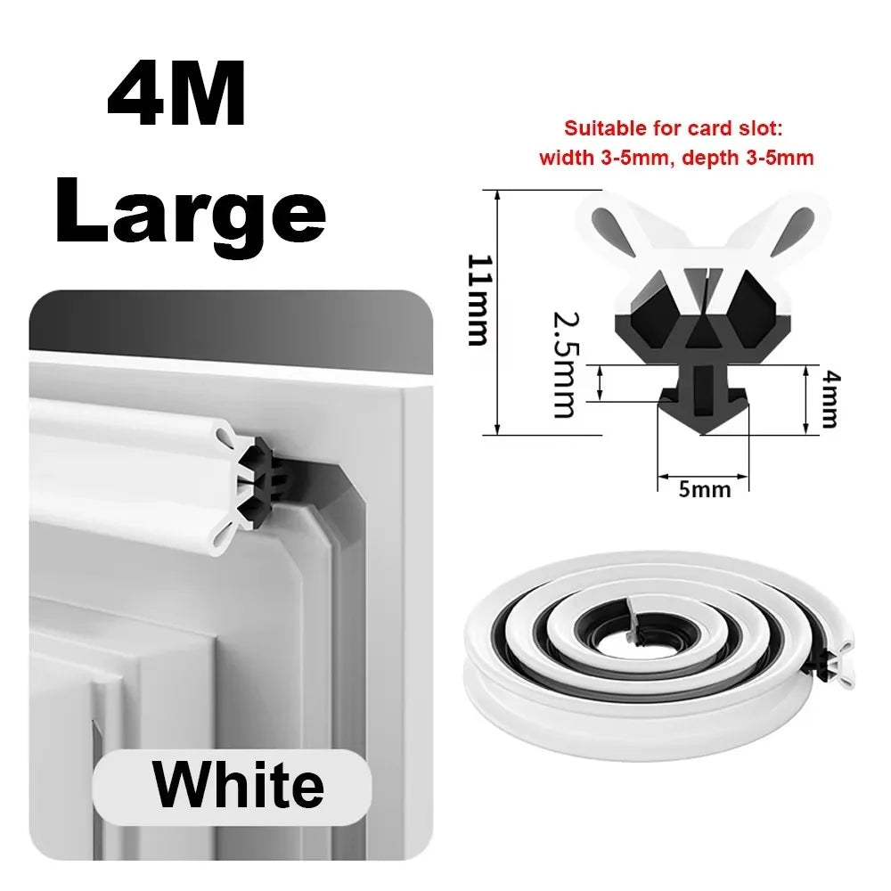 New 4M Window Seal Strip Self-adhesive TPE Weather Strip Flexible Bilateral Insulation Strip Window Insulation Oasis Select Large White