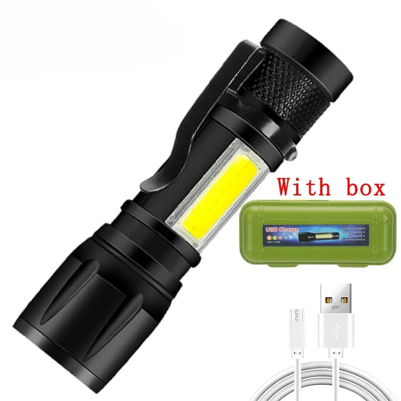ZHIYU 2000LM LED Flashlight | Zoomable, LCD Display, IP67