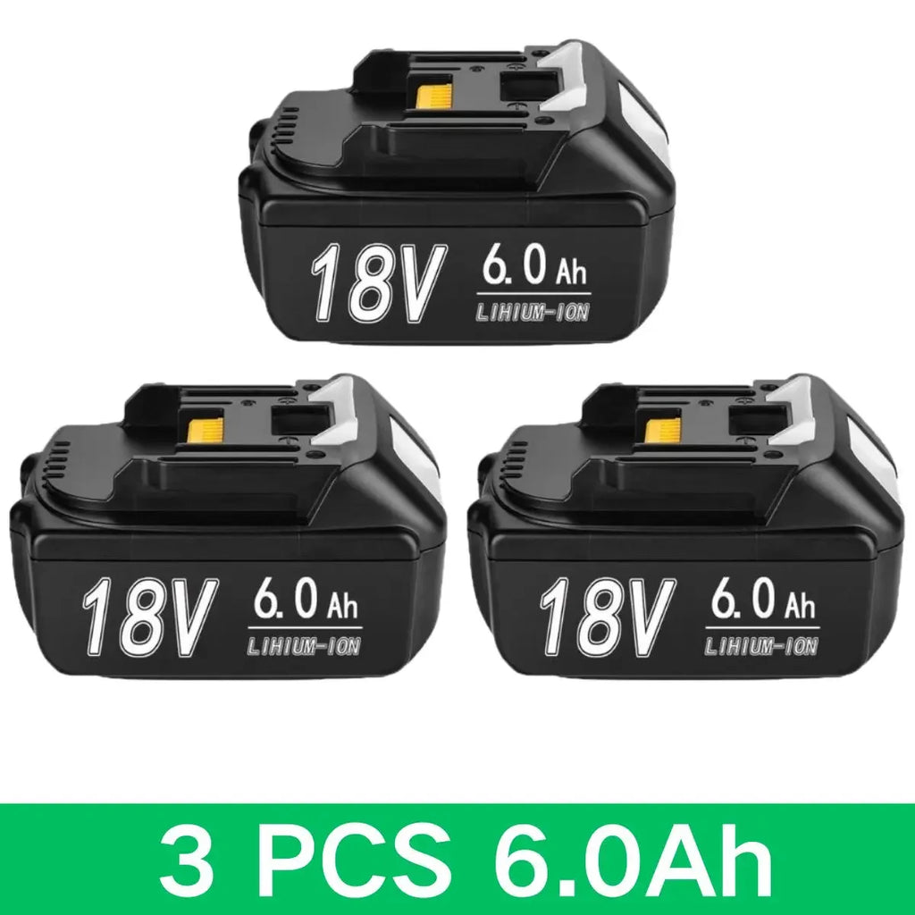 For Makita 18V 6Ah8Ah12Ah Battery Rechargeable Battery 18650 Lithium-ion Cell Suitable For Makita Power Tool Oasis Select 6Ah 3pcs
