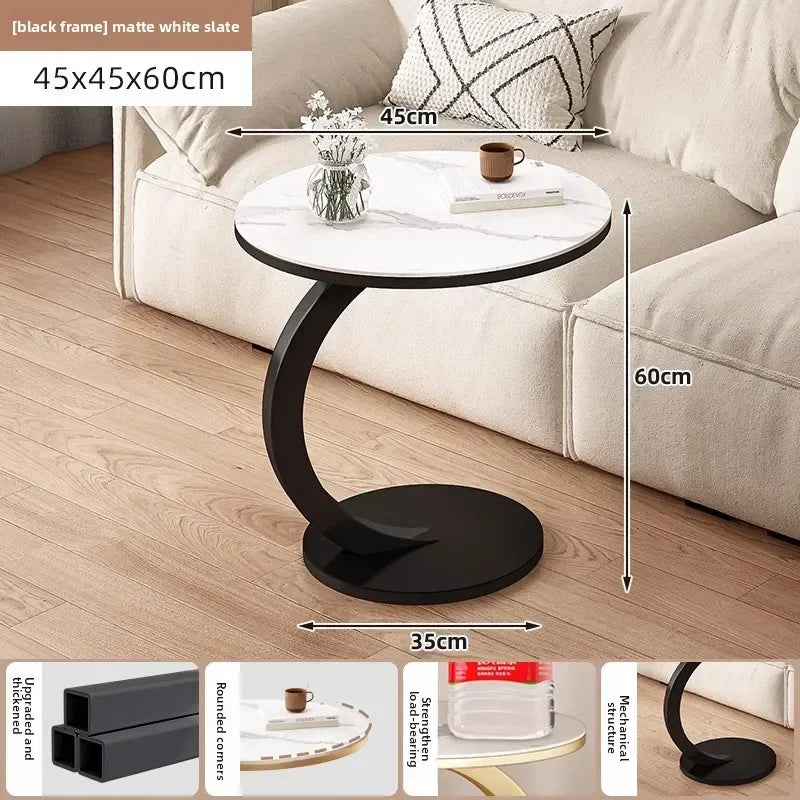 Coffee table marble side table sofa side table balcony small round table bedside table creative corner table small table Oasis Select YG-45CM-HEI