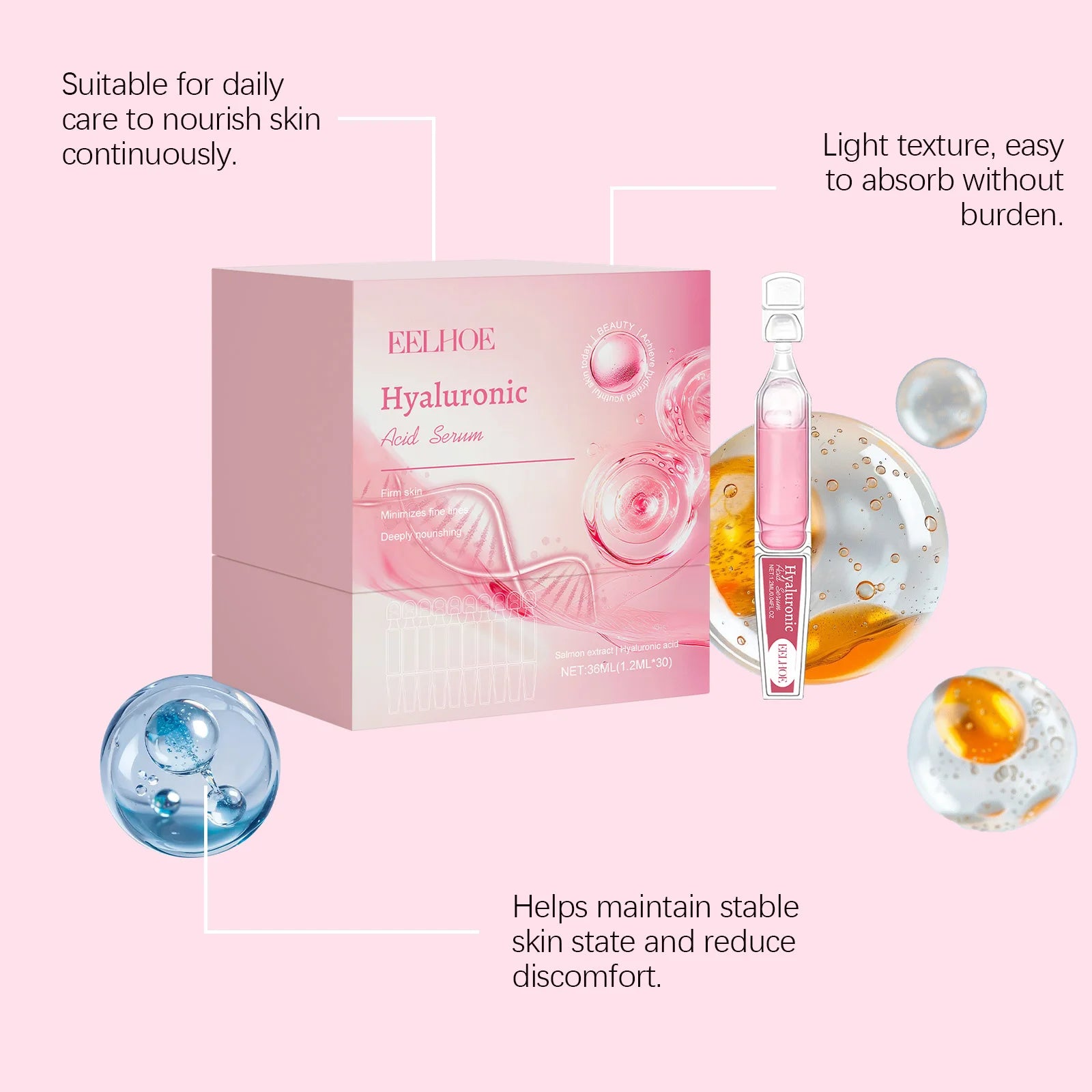 Eelhoe Hyaluronic Acid Serum – Firming & Anti-Aging Ampoules Hyaluronic Acid Serum Oasis Select