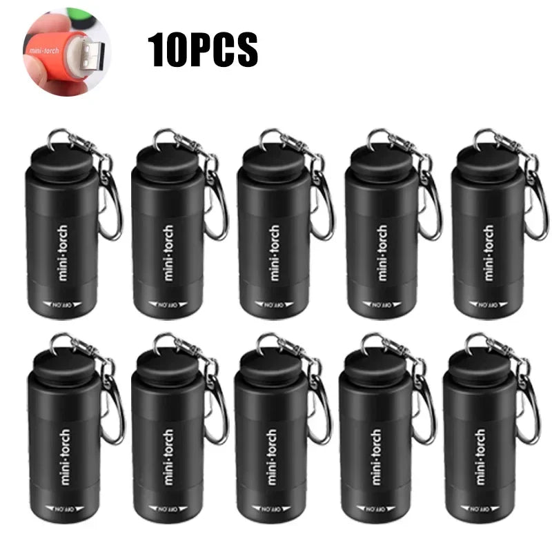 USB Rechargeable Mini LED Keychain Flashlight | Waterproof
