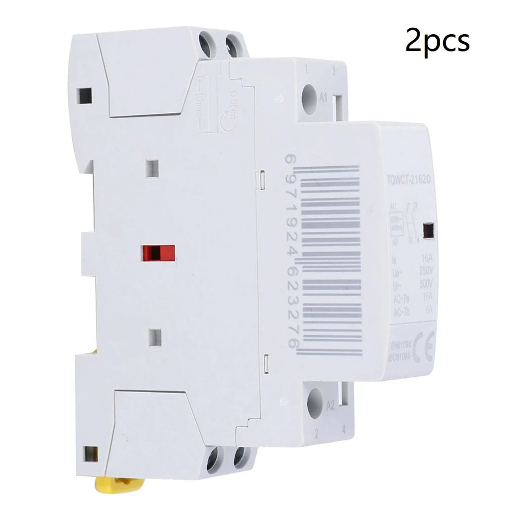AC Contactor 220V 16A 2P Modular Energy-Saving DIN Rail Mount