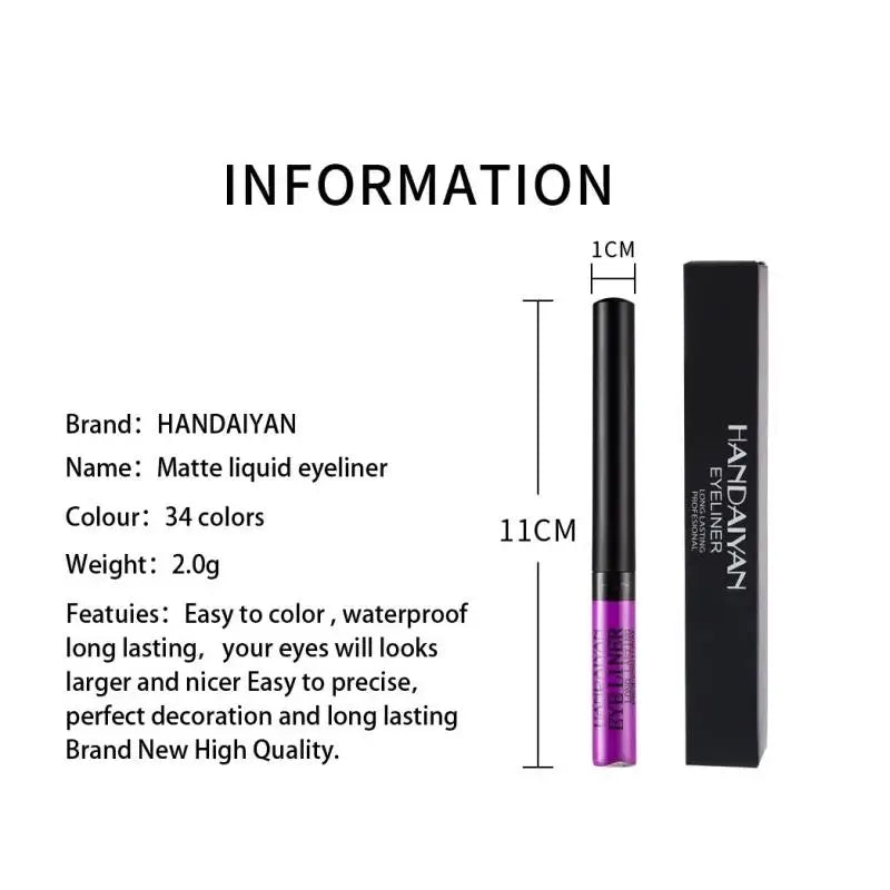 Handaiyan Neon UV Glow Liquid Eyeliner – Waterproof Matte