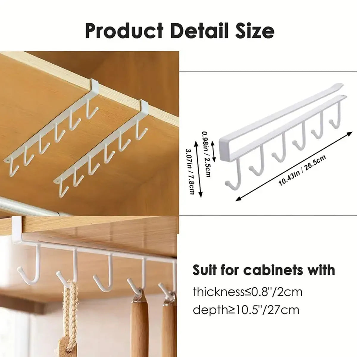 1pc/2pcs,Iron keychain display rack, multifunctional storage rack, accessory storage and jewelry rack, kitchen hook Oasis Select