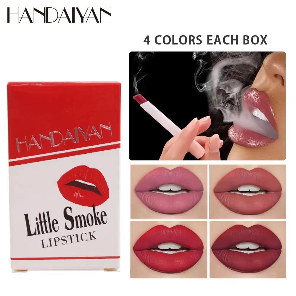 Handaiyan 4-Piece Matte Velvet Lipstick Set – Waterproof & Long Lasting