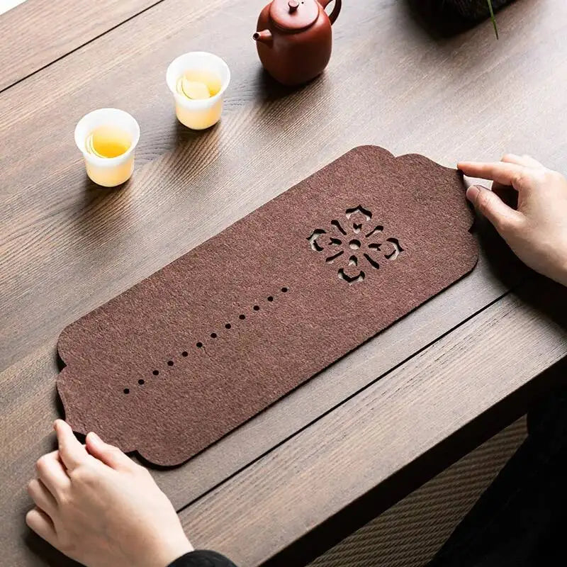 Waterproof Dry Bubble Mat Tea Mat Tea Seat Hollow Anti-scald Cup Mat Tea Tray Teapot Mat Oasis Select