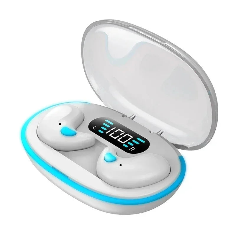 Bluetooth Sleep Earphones Wireless Headset 5.3 With Comfortable Wearing Touch Control Headphone Earbuds For All Mobile Phone Oasis Select white
