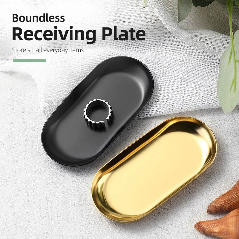 Stainless Steel Cosmetic Storage Tray False Nails Dish Tools Storage Tray Nail Art Equipment Plate Doctor Surgical Dental Tray Oasis Select